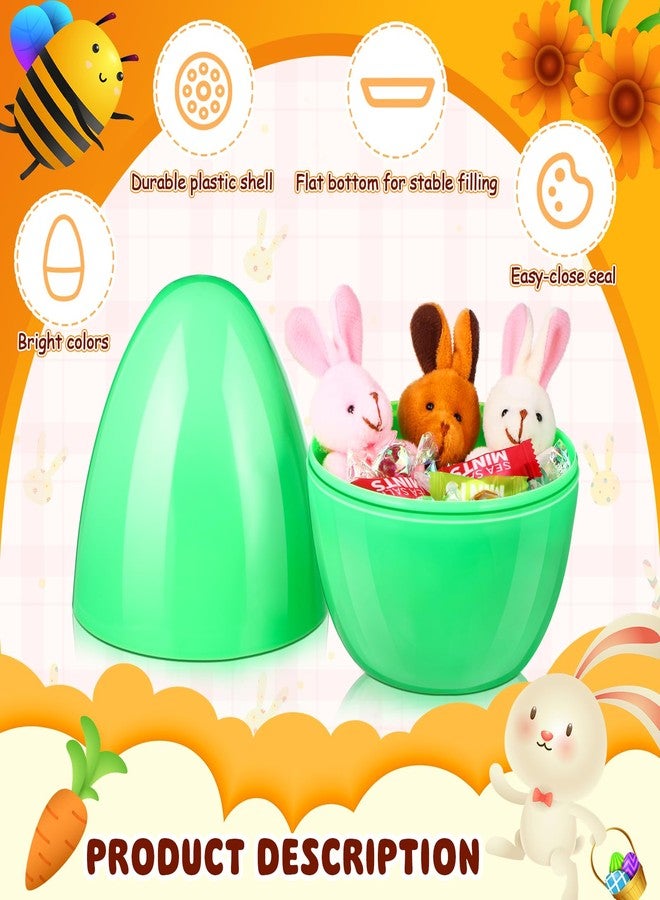 Silipull 114 Pcs 7.9, 3.9, 2.2 Fillable Easter Eggs Bulk Jumbo Plastic Empty Plastic Easter Eggs Bright Colorful for Basket Stuffers Fillers, Hunt, Filling Treats and Party Favor - Image 3